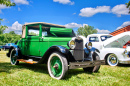 Chevy Coupe Antigo Verde, Grand Ledge, MI, EUA