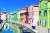 Burano colorido, Veneza, Itália