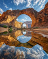 puzzle  rainbow bridge at arabian desert, Utah, United States