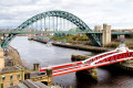 A famosa ponte Tyne, Newcastle upon Tyne, Reino Unido