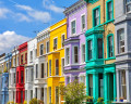 Fachadas coloridas de Notting Hill, Londres, Reino Unido