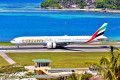Boeing 777 da Emirates na Ilha de Mahé, Seychelles