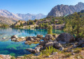 Lago Alauddin nas montanhas Fann, Tajiquistão