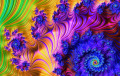 Design de arte fractal colorido