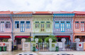 Casa colorida de Peranakan, Joo Chiat, Singapura