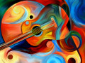 Música e Ritmo Pintura Abstrata