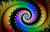 Espiral fractal única de cores diferentes