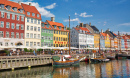 Nyhavn famoso em Copenhaga, Dinamarca