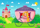 Princesinha em uma carruagem