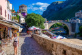 A histórica ponte velha de Mostar