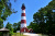 O Farol Vermelho e Branco de Assateague, VA, EUA