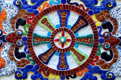 Roda do Dharma no Templo Budista Ho Phap, Vietnã