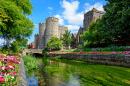 Castelo Normando em Canterbury, Kent, Inglaterra