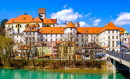 A Cidade Velha de Füssen, Baviera, Alemanha