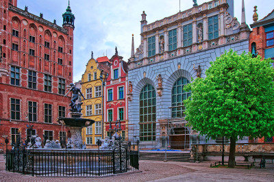 Fonte de Netuno em Gdańsk, Polônia