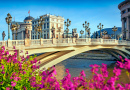 Vista da Ponte de Arte, Skopje, Macedônia do Norte