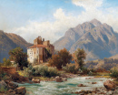 Castelo de Forst no rio Adige, próximo a Merano