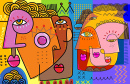 Retrato Abstrato Moderno