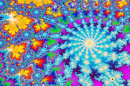 Padrão Fractal Colorido