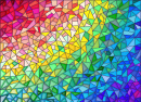 Mosaico Abstrato do Arco-Íris