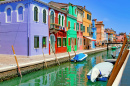Canais Coloridos Famosos de Burano, Itália