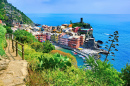 Vila Colorida de Vernazza, Cinque Terre, Itália