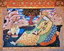 Mulher Persa, Afresco antigo em Isfahan, Irã