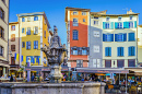 Fonte em Le Puy-en-Velay, Auvergne, França