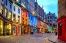Victoria Street em Edimburgo, Reino Unido