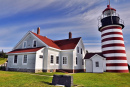 Farol West Quoddy Head em Lubec, ME, EUA