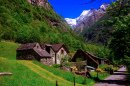 Vila Encantadora de Sonogno, em Ticino, Suíça