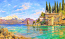 Nascente em Punta San Vigilio, no Lago de Garda