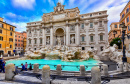 Fonte de Trevi em Roma, Itália