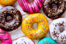 Variedade de Donuts Deliciosos
