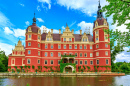 Castelo de Muskau na Primavera, Alemanha