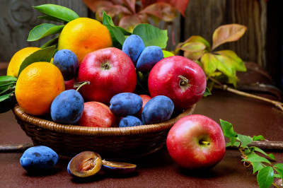 Bela natureza-morta de frutas