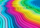 Linhas Onduladas Brilhantes Abstratas