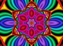 Flor Psicodélica Colorida