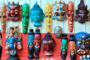 Máscaras de Madeira em Kathmandu, Nepal