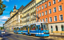 Bonde no centro de Wroclaw, Polônia