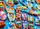 Close-Up de Ímãs de Souvenirs de São Francisco