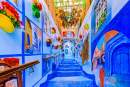 Beco Estreito da Medina de Chefchaouen, Marrocos