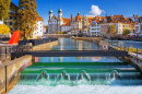 Ponte Spreuerbrücke em Lucerna, Suíça