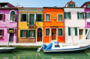 Vista Cênica da Ilha de Burano, Veneza, Itália