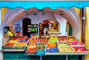 Estande de Frutas em Sterzing, Itália