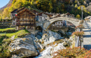 Bela vila de Rassa, Piemonte, Itália