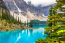 Lago Moraine, Parque Nacional Banff, Alberta, Canadá