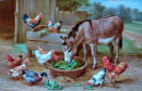 Hora de Alimentação em uma Fazenda, de Edgar Hunt (1935)