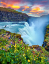 Vista deslumbrante da Cachoeira Gullfoss, na Islândia