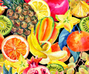 Padrão Contínuo de Frutas Tropicais